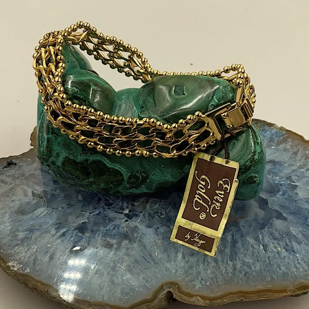 Brand New 8”Vintage Elegant Gold Plated Bracelet Ever Gold ByHugo Chain Bracelet